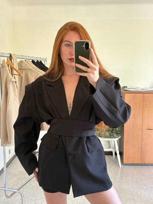 Blazer oversize noir « Manon »