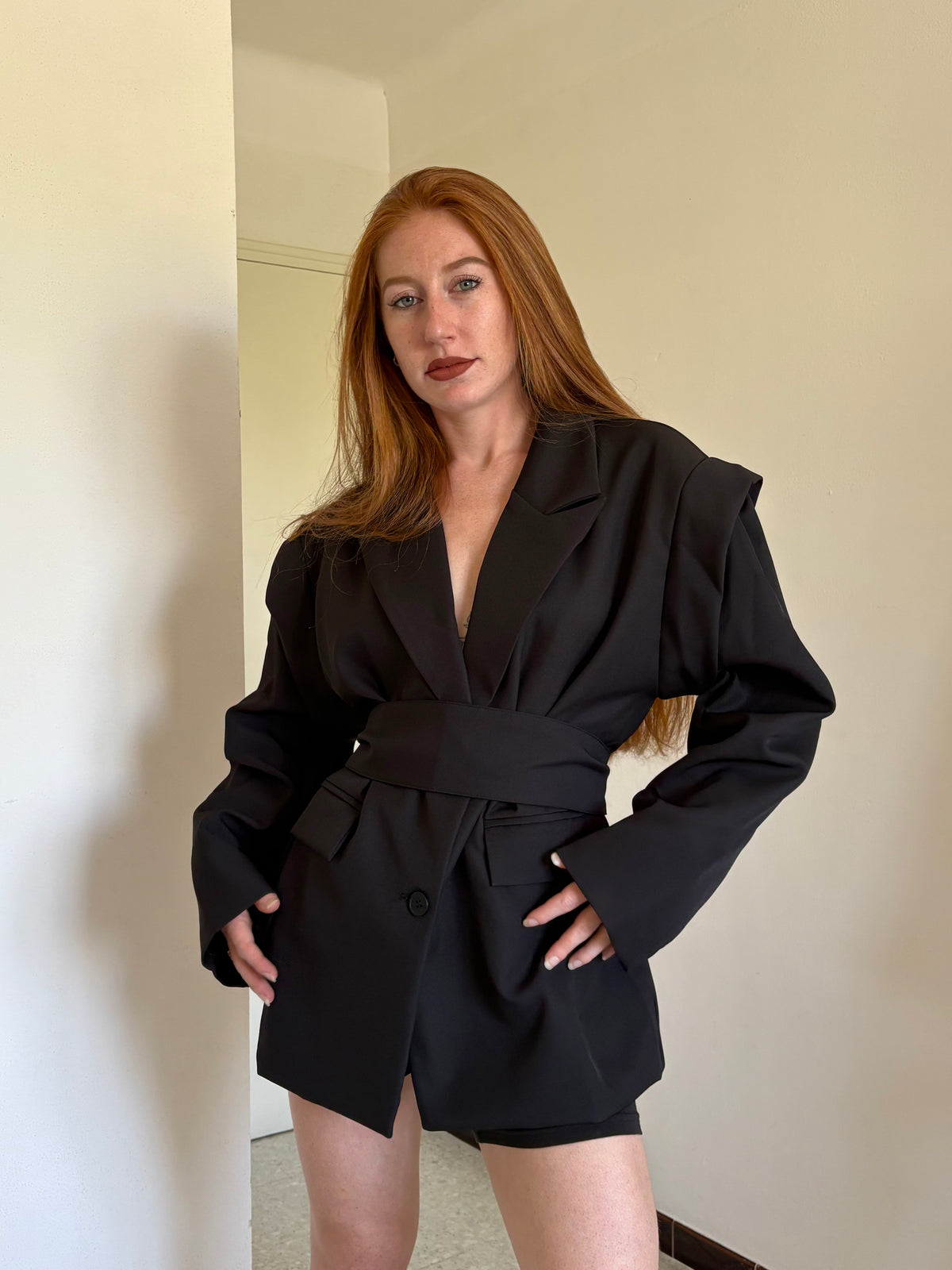 Blazer oversize noir « Manon »