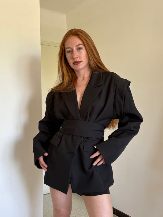 Blazer oversize noir « Manon »