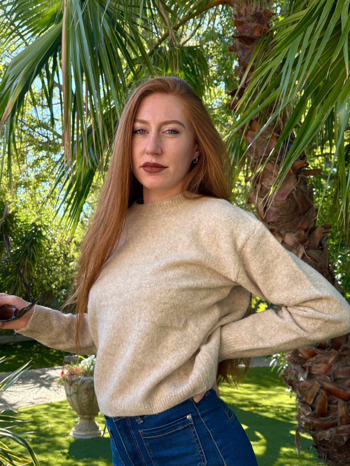 Pull beige « Alba »